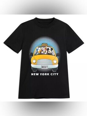 Mickey Mouse New York City Taxi Graphic Tee - Black Kids XS